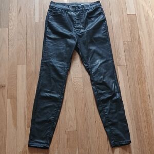 Zara Black Coated Skinny Jeans